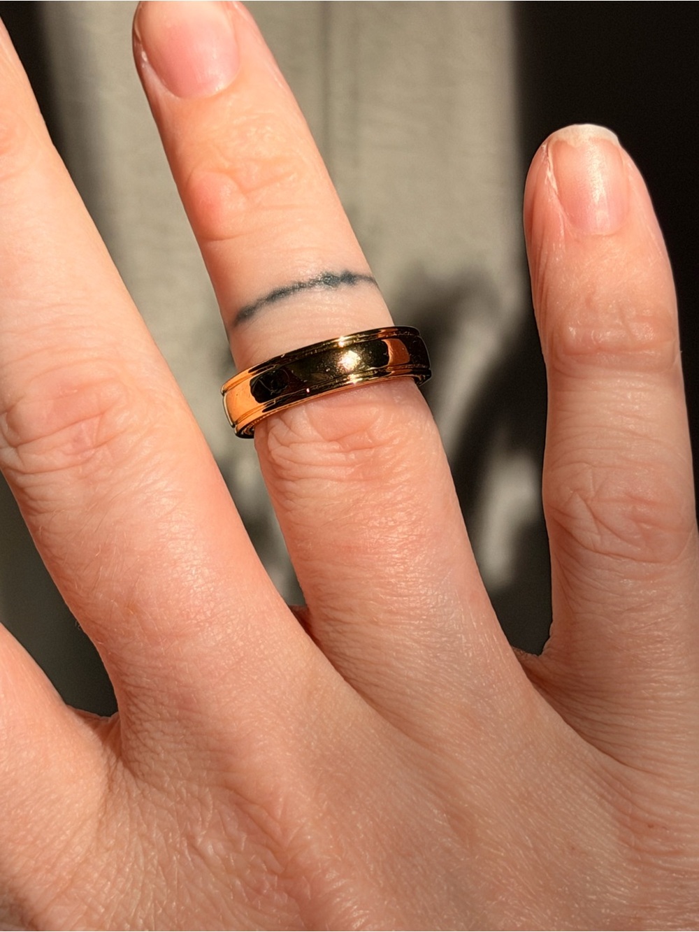 Gold Plated Classic Band Ring sz 5